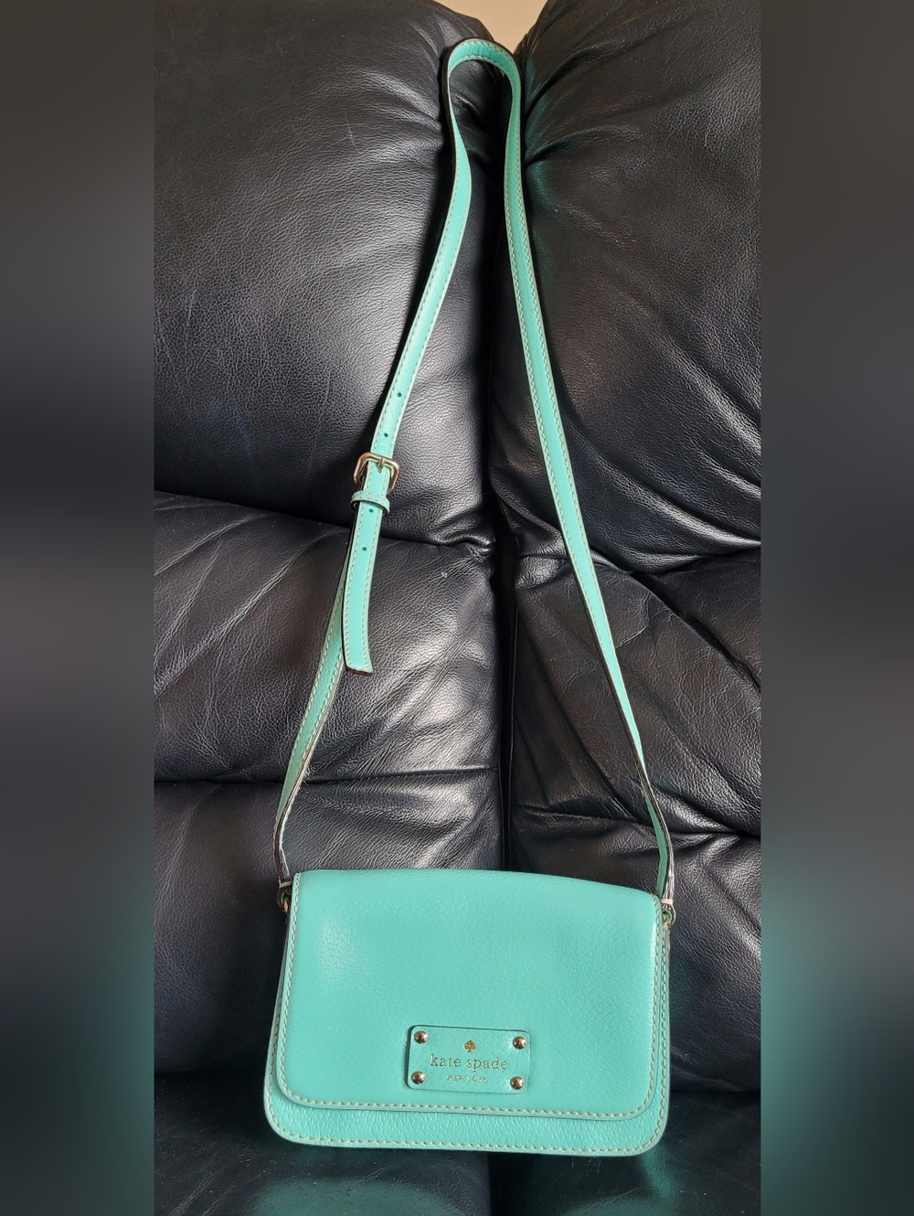 Authentic Light Blue Kate Spade Wellesley Flynn Crossbody Bag - Picture 9 of 13